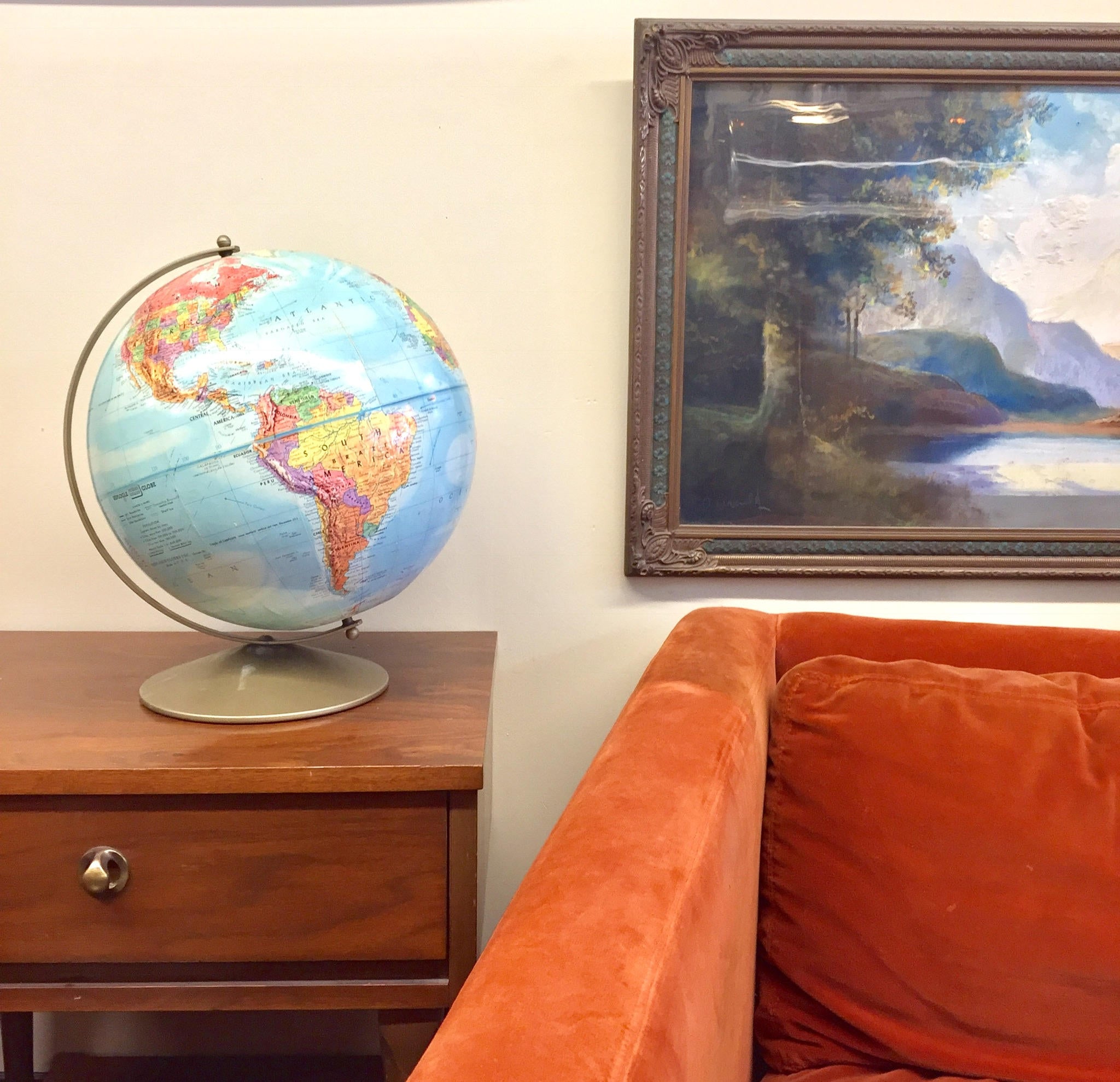Vintage Replogle 12" Globe on Metal Stand | Vintage Globe | World Globe | 12" Globe | Earth Globe | MCM Decor | Library Decor |Vintage Decor