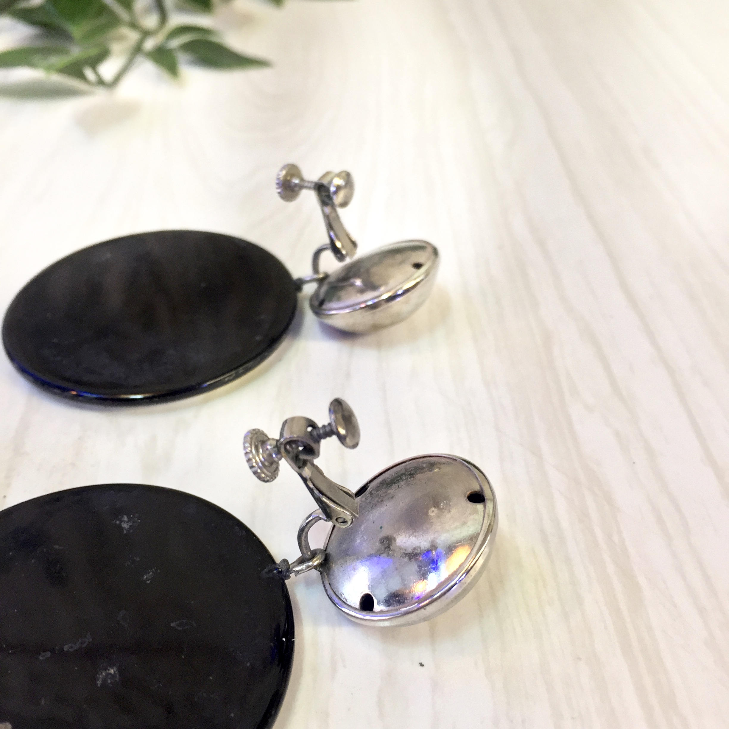 Vintage 1970's Clip On Earrings | Bullseye Earrings | Bullseye Design | Vintage Fashion | Black and White Earrings | Holiday Gift Idea
