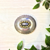 Concho Belt Buckle | Silver Concho | Belt Buckle | Vintage Concho | Sterling Silver | Blue Lapis | Green | Concho Belt | Navajo Buckle