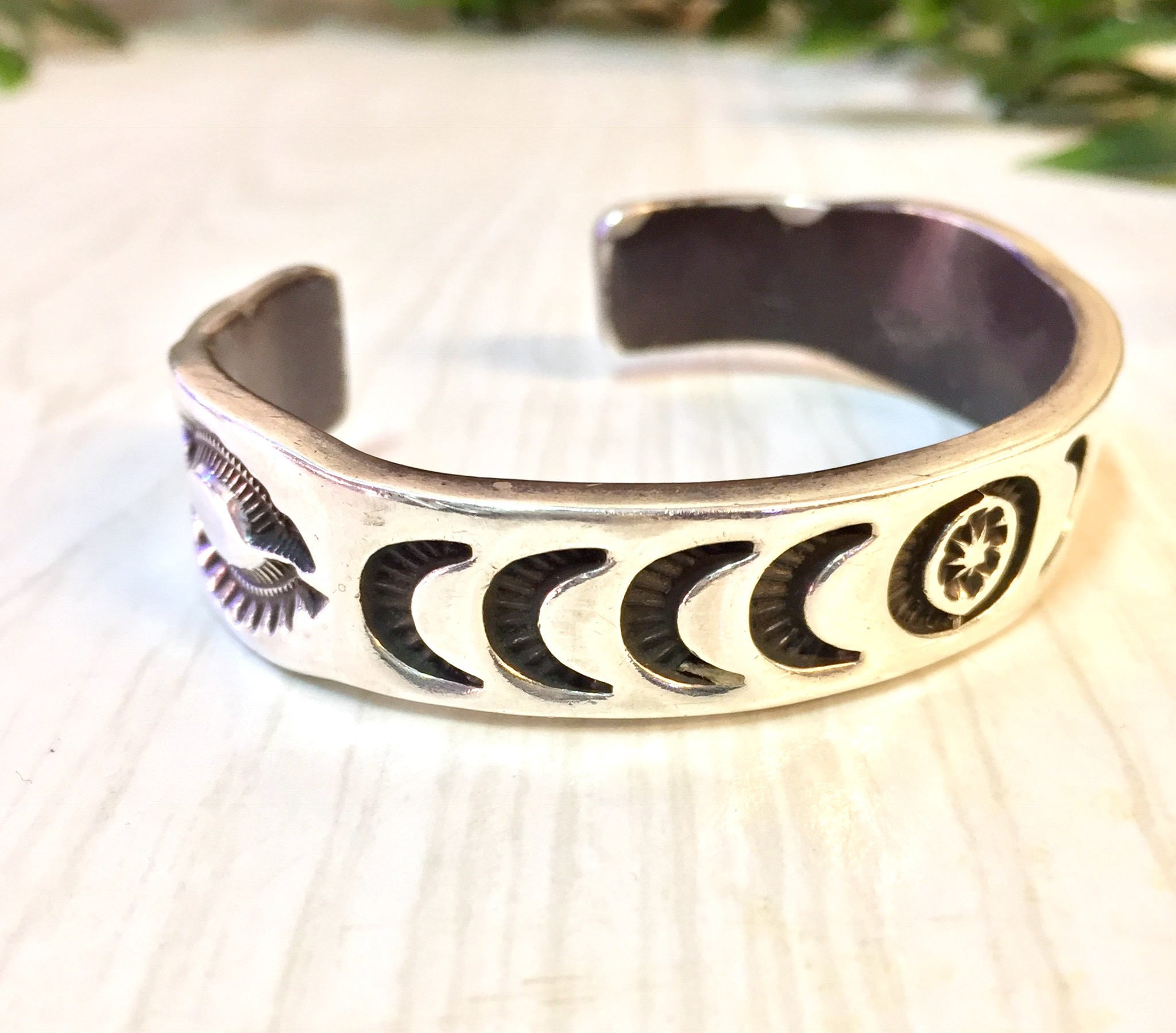 Vintage Hopi Cuff | Silver Cuff Bracelet | Hopi Jewelry | Sun | Moon | Stars | Stamped Cuff | Rare Hopi Cuff | Vintage Jewelry | Gift Idea