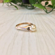 Vintage Gold Ring | 10 K Yellow Gold | Yellow Gold Ring | Pearl Ring | Vintage Jewelry | Diamond Ring | Gold Jewelry | Engagement Ring |
