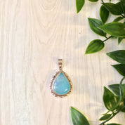 Vintage Silver Pendant | Opalite Pendant | Vintage Jewelry | Sterling Silver | Opalite Jewelry | Blue | Green | Vintage Necklace | Pendant