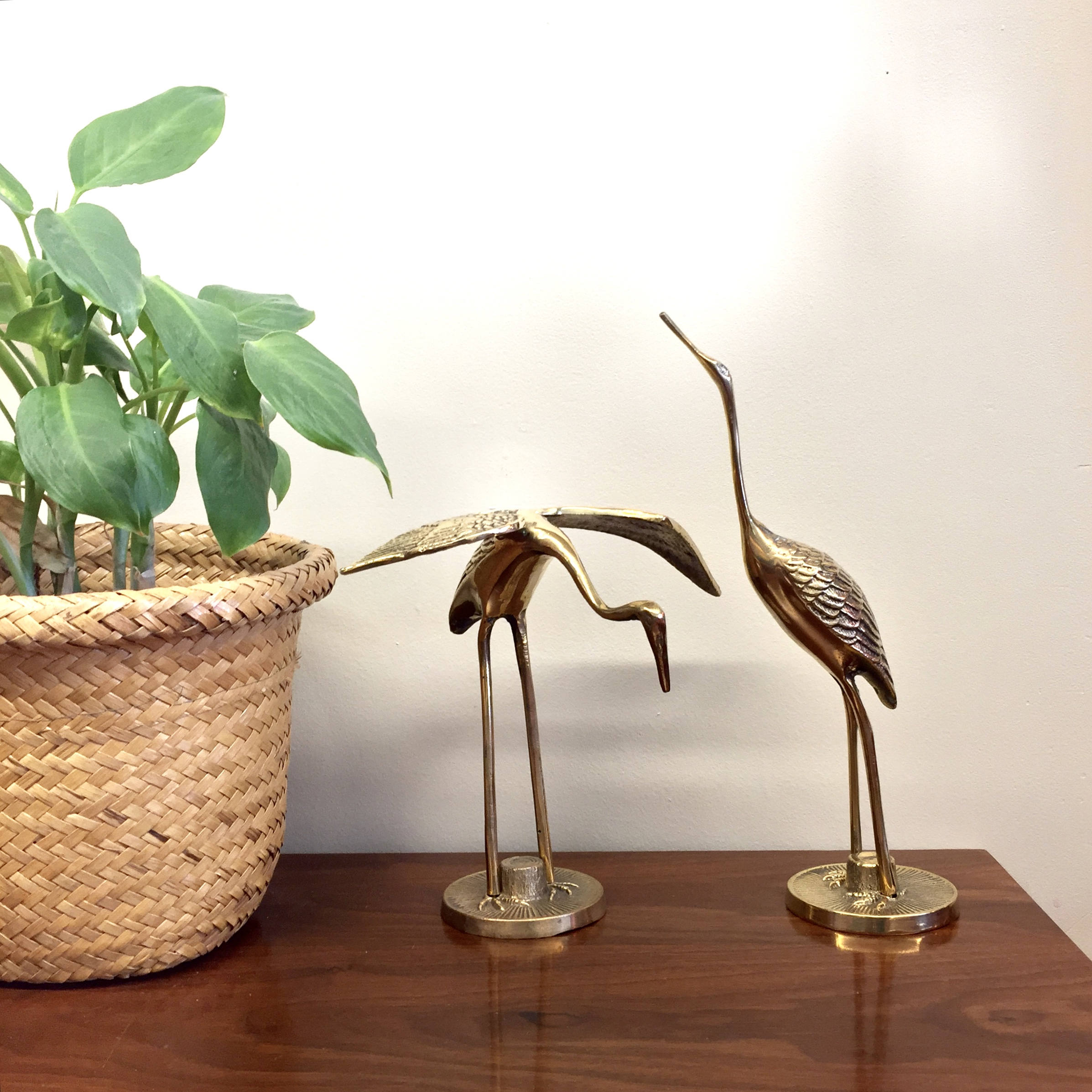 Vintage Brass Crane Statue | Midcentury Modern Brass Bird Statue | Brass Bird Figurine | MCM Home Decor | Brass Heron | Brass Bird | Gift