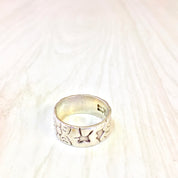 Vintage Silver Ring, Floral Ring, Floral Design, Sterling Silver, Vintage Jewelry, Band Ring, Statement Ring, Engagement Jewelry, Wedding