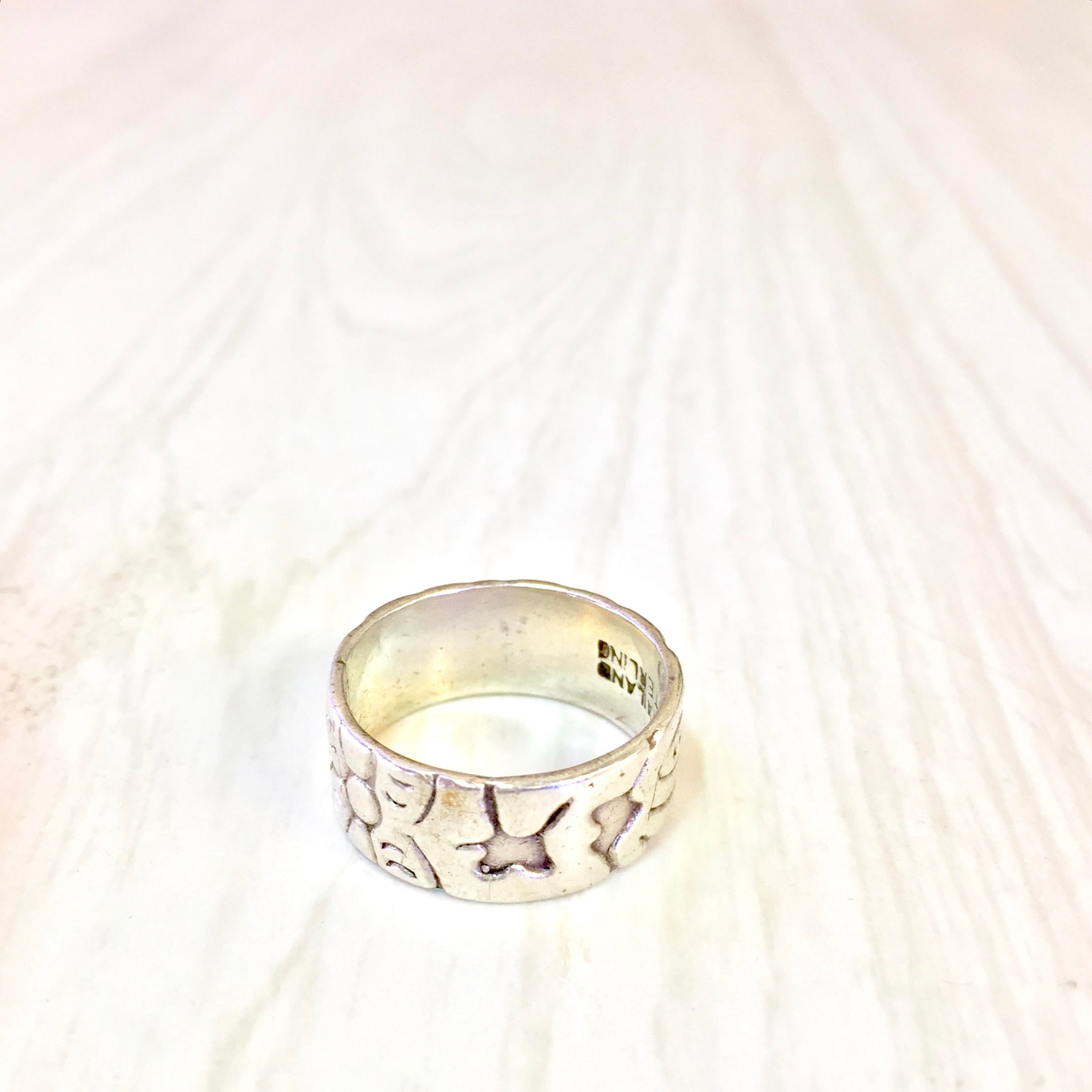 Vintage Silver Ring, Floral Ring, Floral Design, Sterling Silver, Vintage Jewelry, Band Ring, Statement Ring, Engagement Jewelry, Wedding