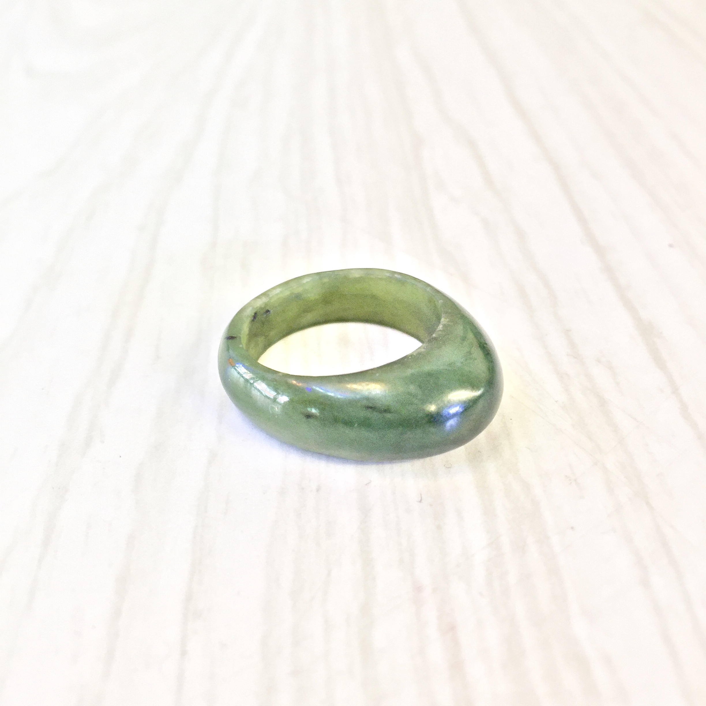 Vintage Green Bakelite Ring | Bakelite Jewelry | Marbled Green Bakelite | Vintage Ring | Green Ring | Marble Ring | Bakelite Collector