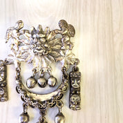 Vintage Peruvian Art Brooch | Silver Tone Jewelry | Brooch | Pin | Statement Jewelry | Costume Jewelry | Metal Pin | Metal Brooch | Gift