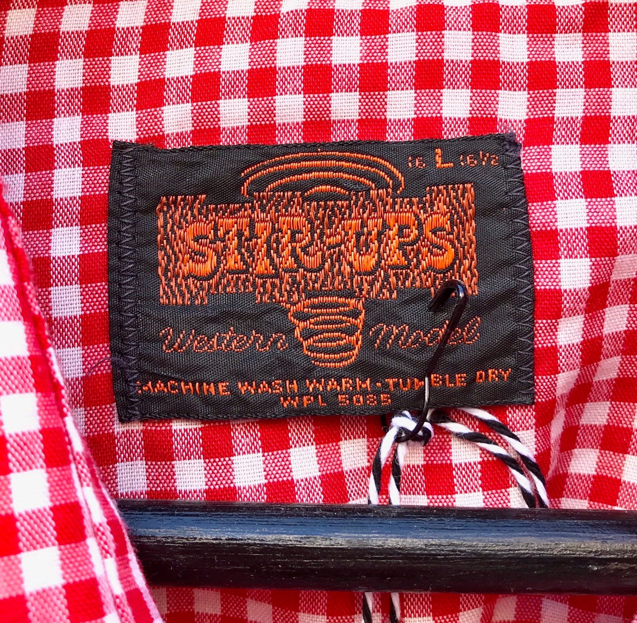 Stir-Ups Vintage Western Shirt | Vintage Clothing | Gingham Shirt | Gingham | Long Sleeved Shirt | Button Down | Menswear | Mens Fashion