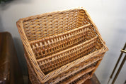Vintage Wicker Mail Organizer | Office Mail Organizer | Woven Home Decor | Woven Organizer | Letters | Bills | Mail | Office Caddy |