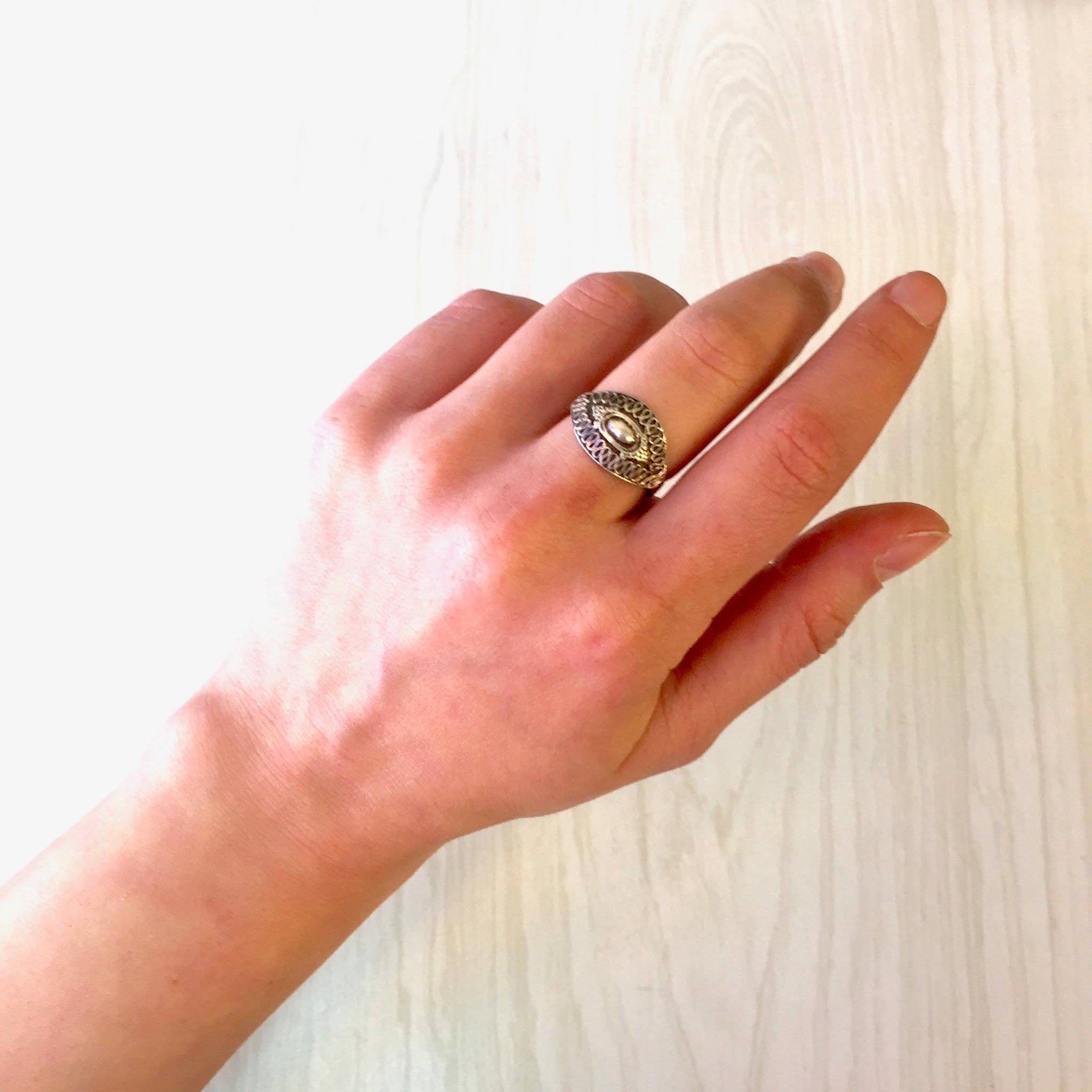 Vintage Sterling Silver Ring | Tribal Design | Silver Ring | Sterling Silver | Vintage Jewelry | Tribal Jewelry | Gift Idea | Simple Ring