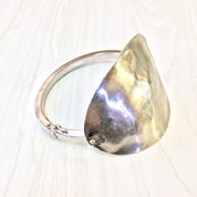 Vintage Silver Bracelet, Vintage Jewelry, Silver Cuff, Sterling Silver, Bangle Bracelet, Statement Jewelry, Abstract Jewelry, Hammered Cuff