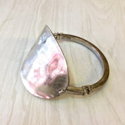 Vintage Silver Bracelet, Vintage Jewelry, Silver Cuff, Sterling Silver, Bangle Bracelet, Statement Jewelry, Abstract Jewelry, Hammered Cuff