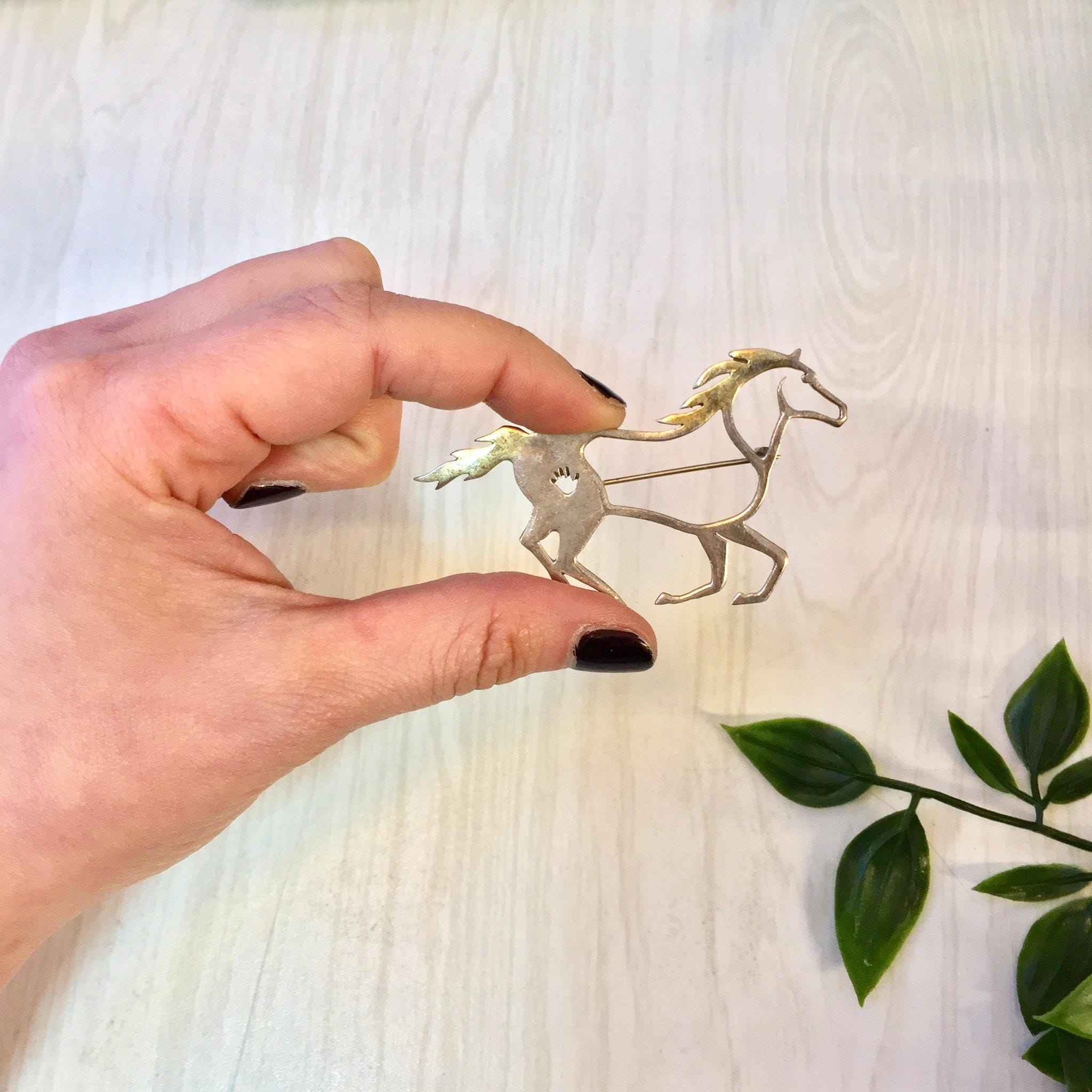 Vintage Silver Brooch, Horse Pin, Vintage Jewelry, Sterling Silver, Horse Brooch, 925, Mothers Day Gift, Equestrian