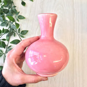 Ceramic Pink Vase | Pink Home Decor | Bubblegum Pink | Small Vase | Table Vase | Vintage Home Decor | Pink | Vase | Flower Vase | Glazed
