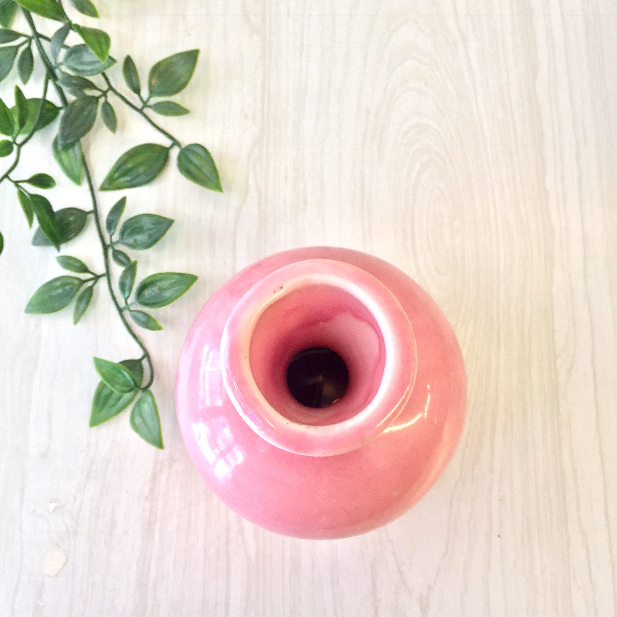 Ceramic Pink Vase | Pink Home Decor | Bubblegum Pink | Small Vase | Table Vase | Vintage Home Decor | Pink | Vase | Flower Vase | Glazed