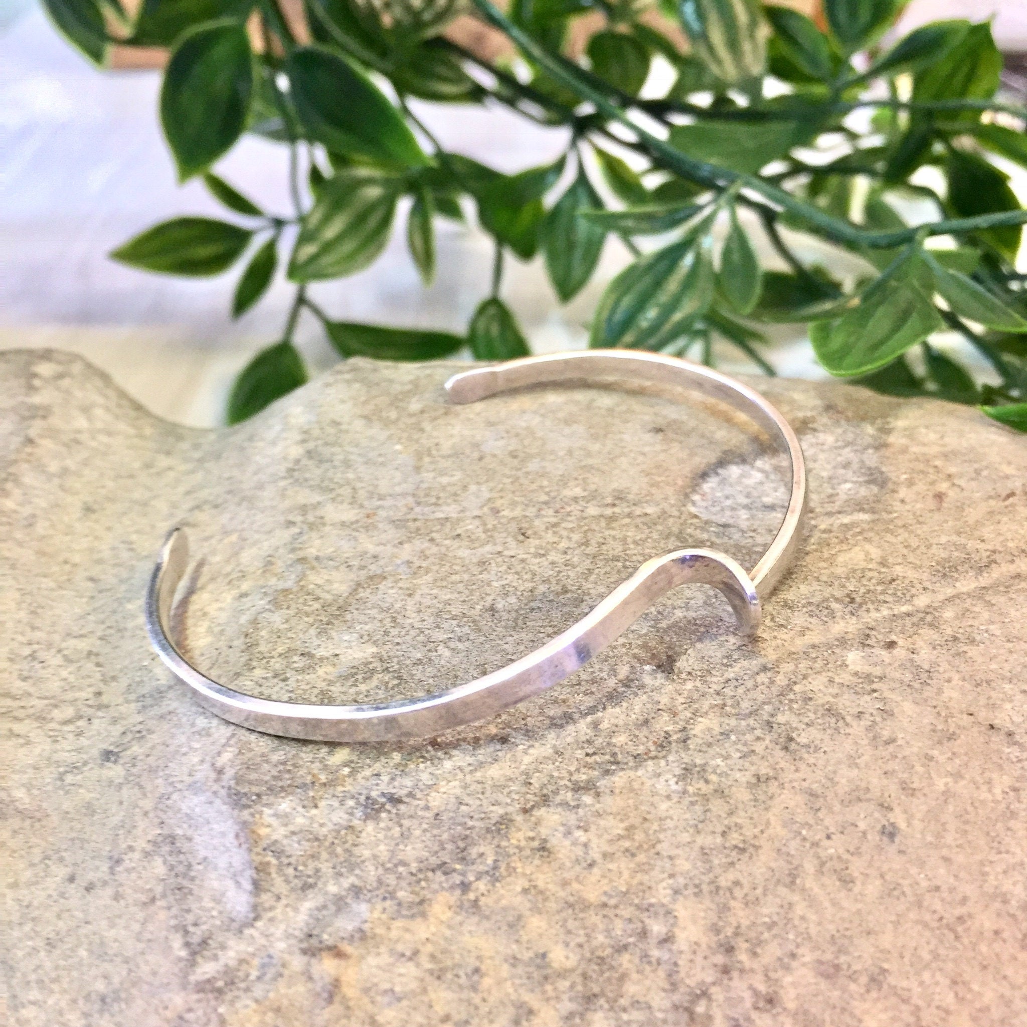 Vintage Sterling Silver Cuff Bracelet, Minimalist Jewelry, Vintage Jewelry, Simple Bracelet, Minimal, Twist Bracelet, Elegant