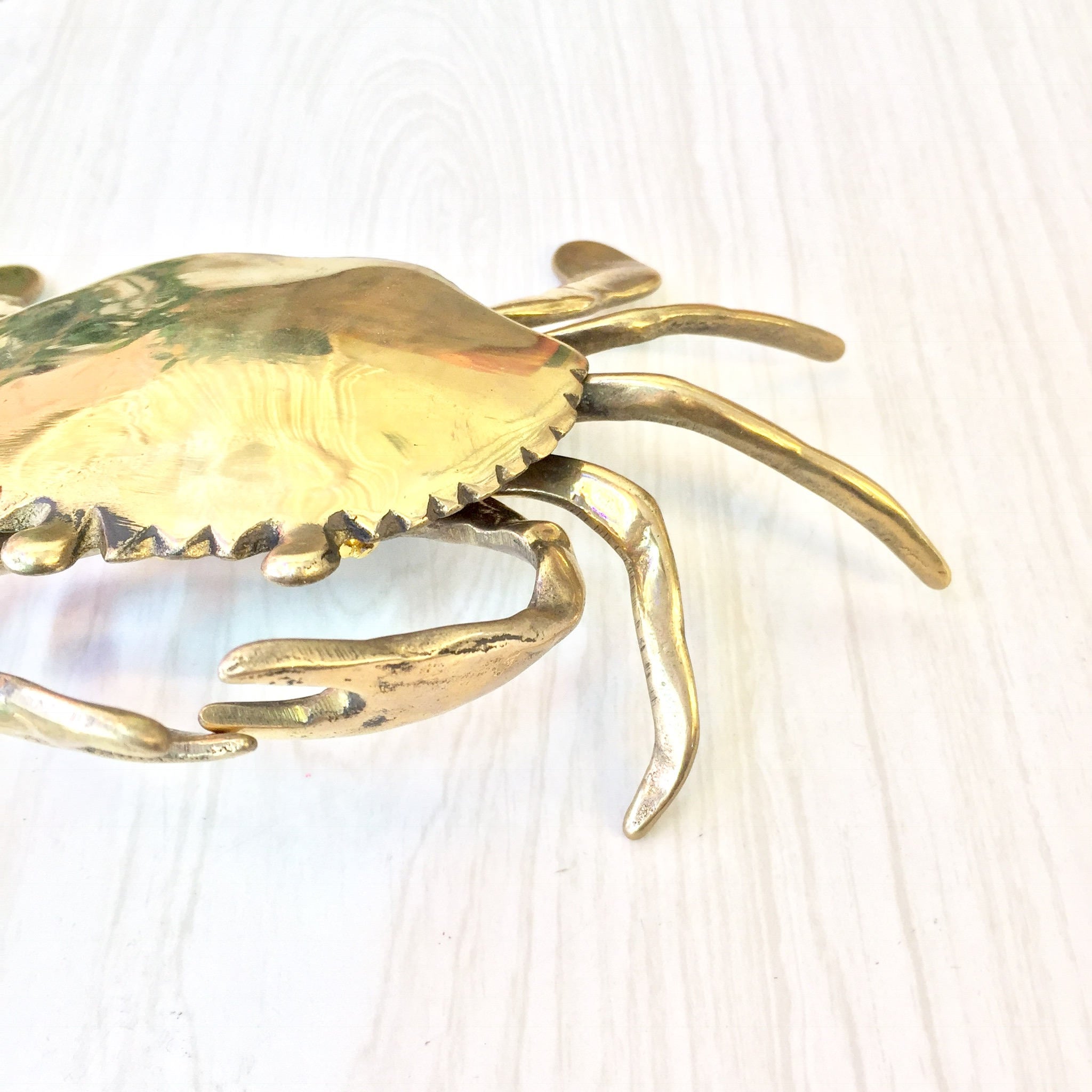 Brass Crab Trinket Box | Brass Ash Tray | Crab Ashtray | Vintage Home Decor | Vintage Brass Crab | Jewelry Box | Catch All Dish | Ash Tray
