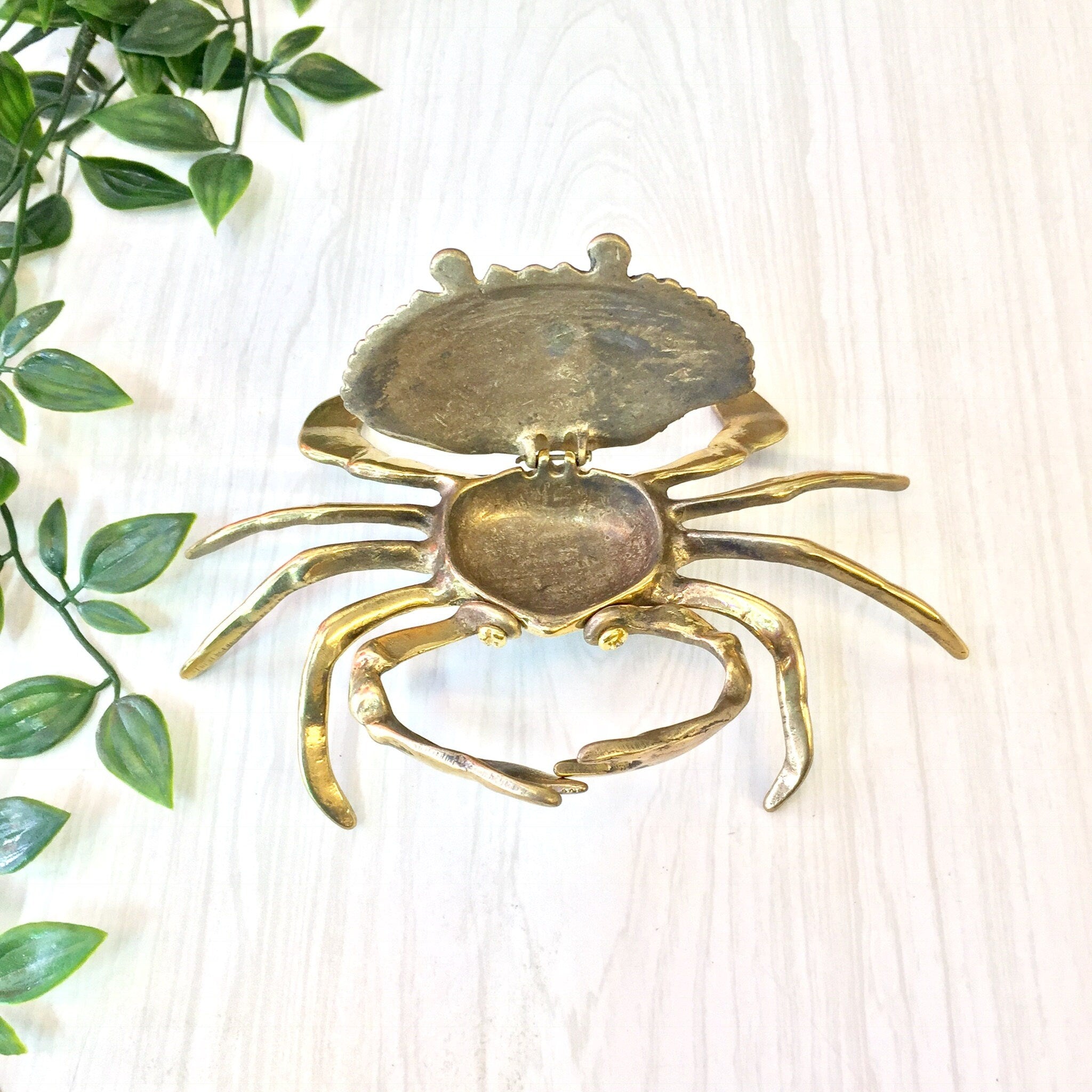 Brass Crab Trinket Box | Brass Ash Tray | Crab Ashtray | Vintage Home Decor | Vintage Brass Crab | Jewelry Box | Catch All Dish | Ash Tray
