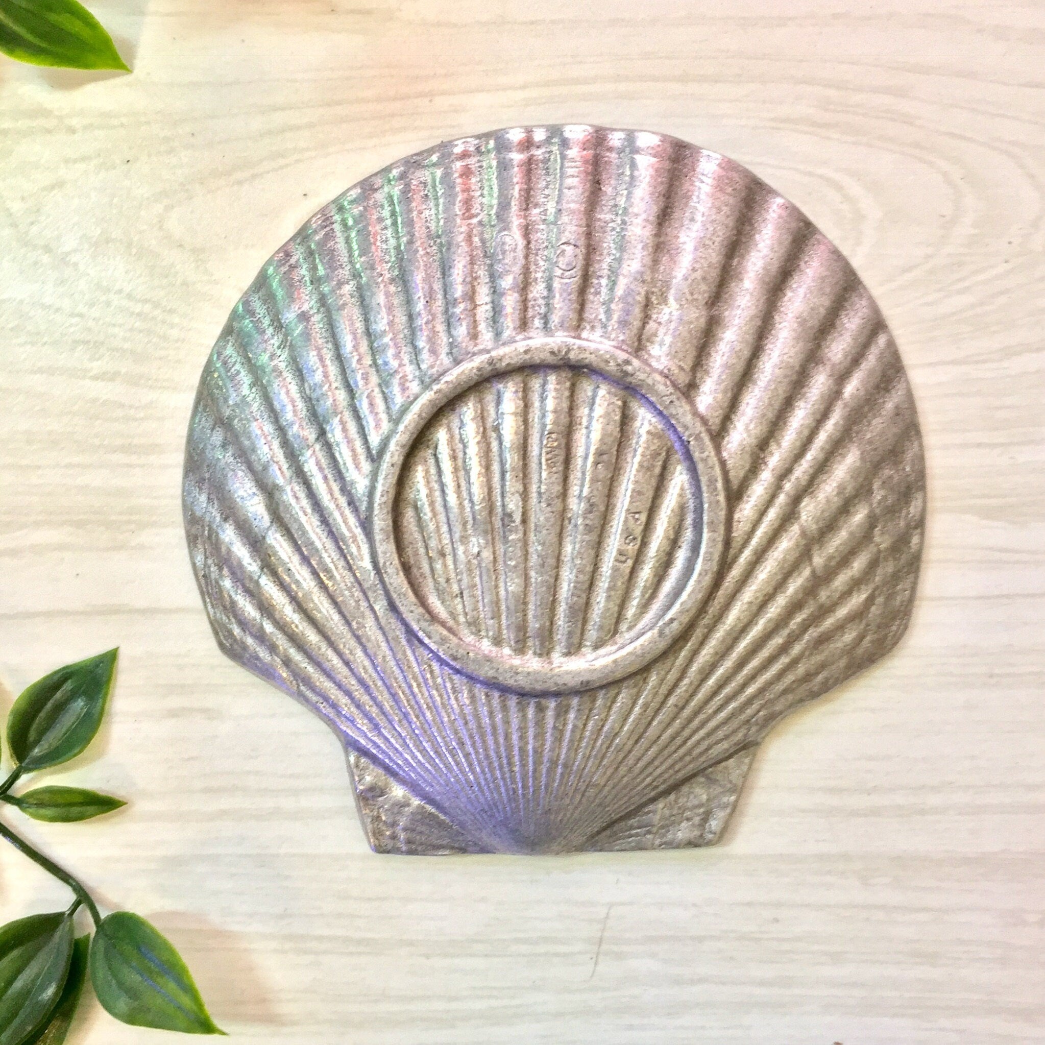 Vintage Pewter Ash Tray | Shell Tray | Seashell Ashtray | Pewter Dish | Catch All Dish | Jewelry Dish | Ring Dish | Pewter Ashtray | Pewter