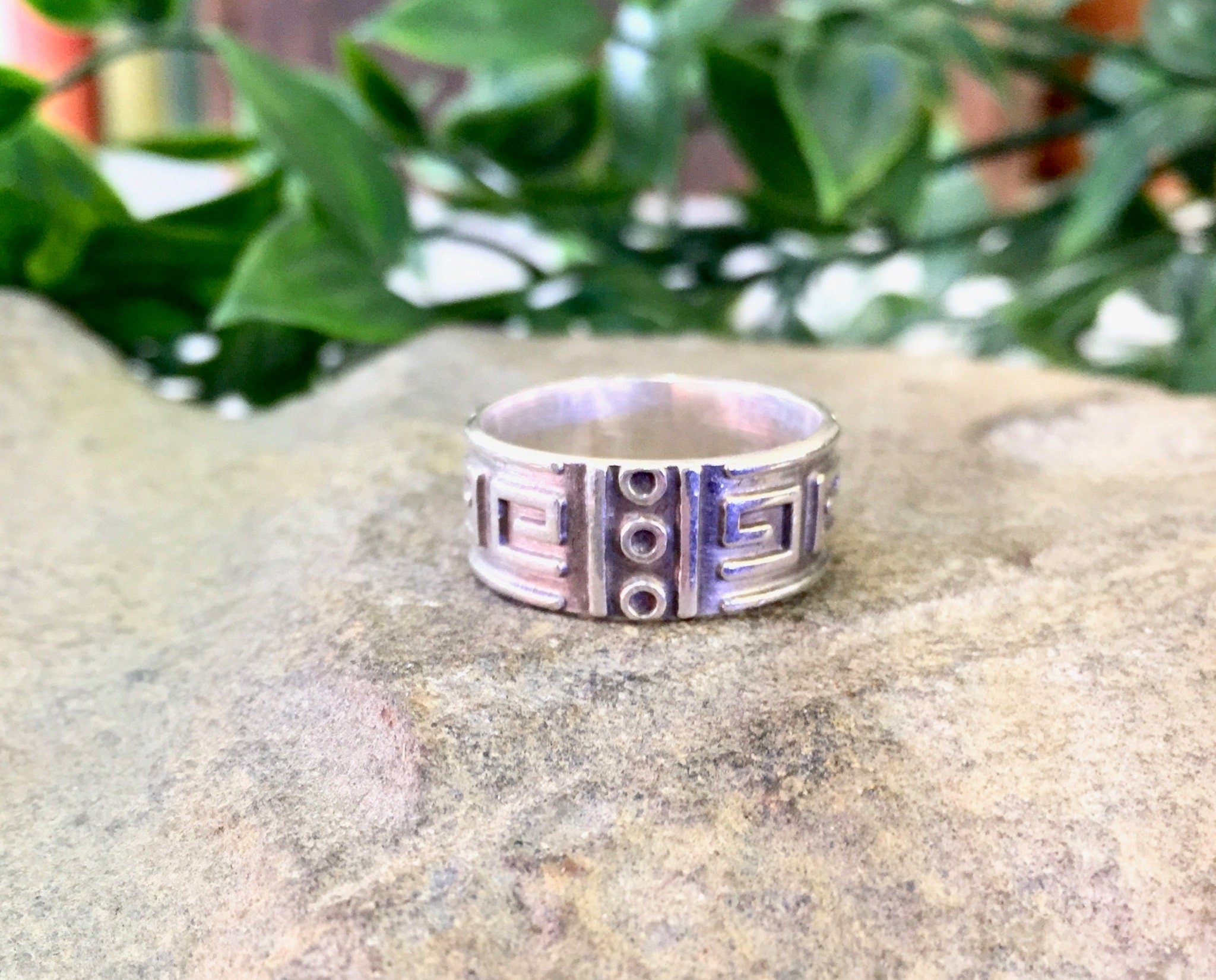 Vintage Silver Ring, Vintage Jewelry, Sterling Silver, Band, Tribal Jewelry, Geometric, Mexican Jewelry, Mother's Day Gift, 925