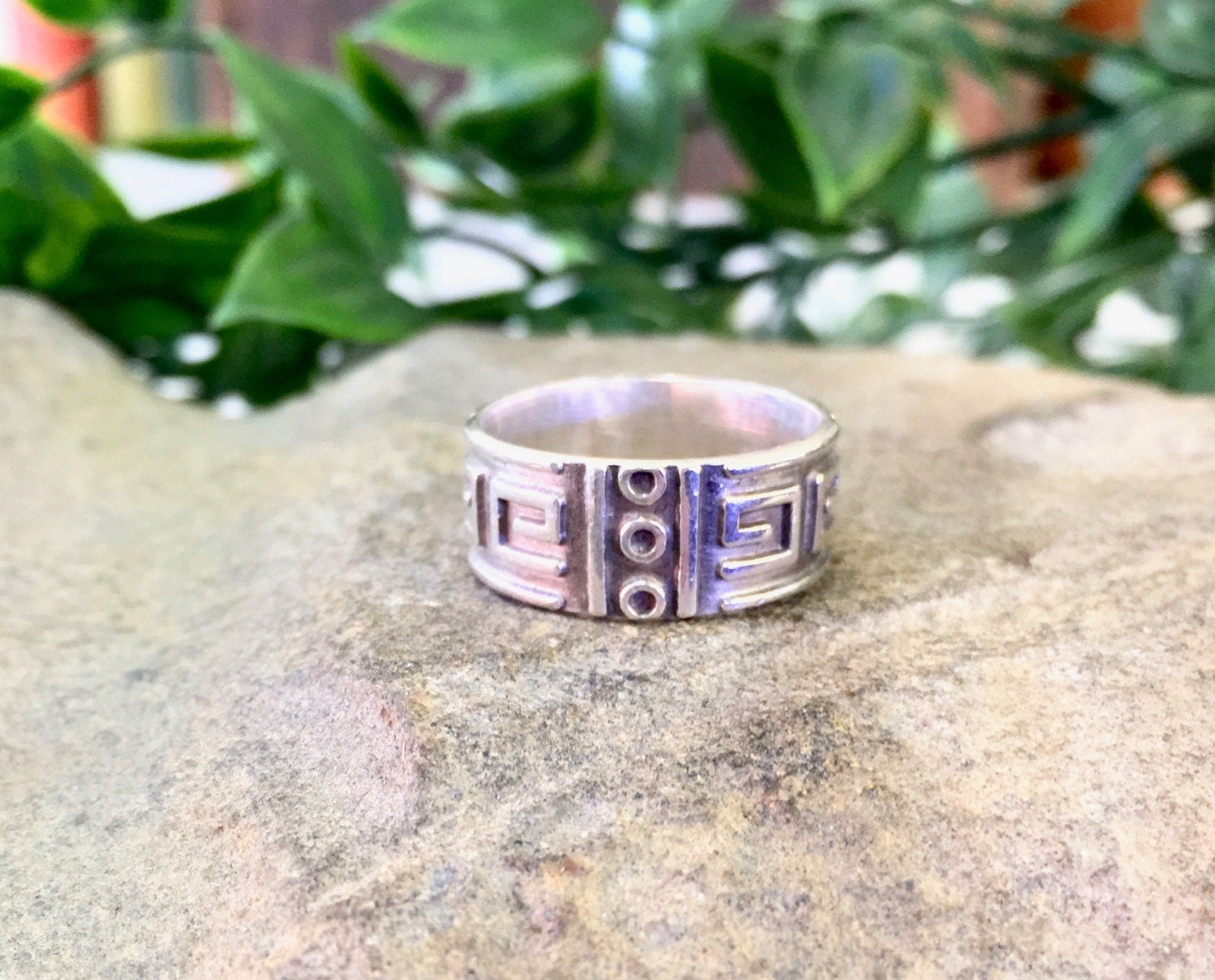 Vintage Silver Ring, Vintage Jewelry, Sterling Silver, Band, Tribal Jewelry, Geometric, Mexican Jewelry, Mother's Day Gift, 925