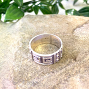 Vintage Silver Ring, Vintage Jewelry, Sterling Silver, Band, Tribal Jewelry, Geometric, Mexican Jewelry, Mother's Day Gift, 925