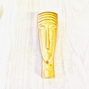 Vintage Gold Brooch, Vintage Costume Jewelry, Gold Tone Jewelry, Face, Mask, Abstract, Vintage Pin, Ethnic Jewelry, Mother's Day Gift