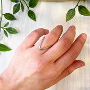Vintage Silver Ring, Vintage Jewlery, Sterling Silver, Abstract Jewelry, Midi Ring, Simple, Minimal, 925, Mother's Day Gift, Funky Jewelry