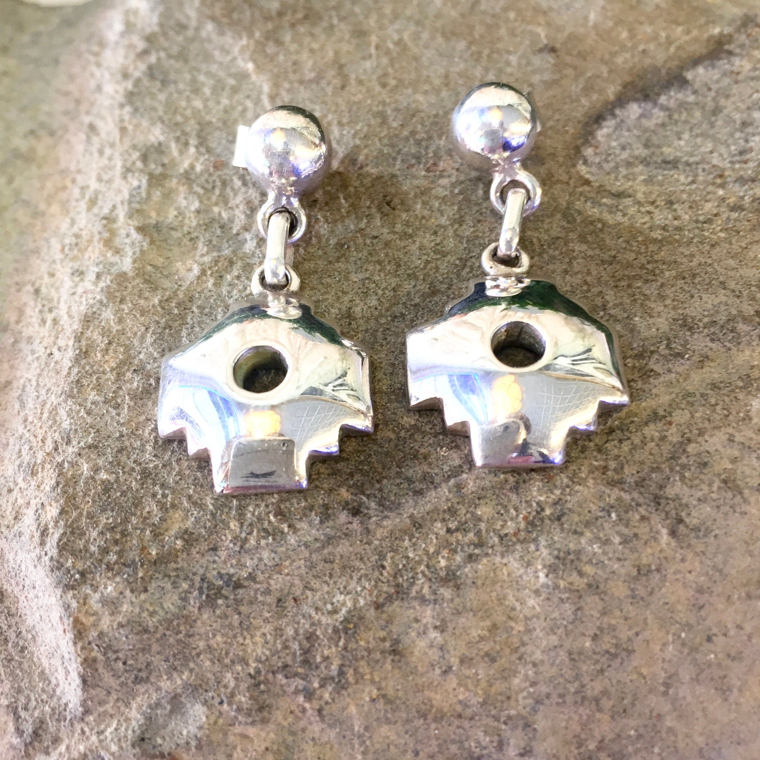 Vintage Silver Necklace, Silver Earrings, Vintage Jewelry, Jewelry Set, Abstract Jewelry, 925, 950, Necklace and Earrings, Gift Set,