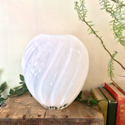 Vintage White Vase, Glass Vase, Opalescent Vase, Art Deco Decor, Vintage Home Decor, Centerpiece, Flowers, Floral Arrangement, Plants, Green