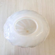 Vintage White Vase, Glass Vase, Opalescent Vase, Art Deco Decor, Vintage Home Decor, Centerpiece, Flowers, Floral Arrangement, Plants, Green