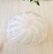 Vintage White Vase, Glass Vase, Opalescent Vase, Art Deco Decor, Vintage Home Decor, Centerpiece, Flowers, Floral Arrangement, Plants, Green