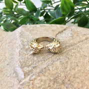 Vintage Leopard Ring, Double Head Leopard, Costume Jewelry, Gold Tone Ring, Vintage Jewelry, Statement Ring, Leopard, Animal, Cat, Gold,