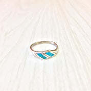 Vintage Silver Ring | Vintage Jewelry | Sterling Silver Ring | Turquoise Jewelry | Turquoise Stone | Southwestern Ring | Blue | Silver |
