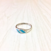 Vintage Silver Ring | Vintage Jewelry | Sterling Silver Ring | Turquoise Jewelry | Turquoise Stone | Southwestern Ring | Blue | Silver |