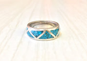 Vintage Silver Ring | Vintage Jewelry | Sterling Silver Ring | Turquoise Jewelry | Turquoise Stone | Southwestern Ring | Blue | Silver |