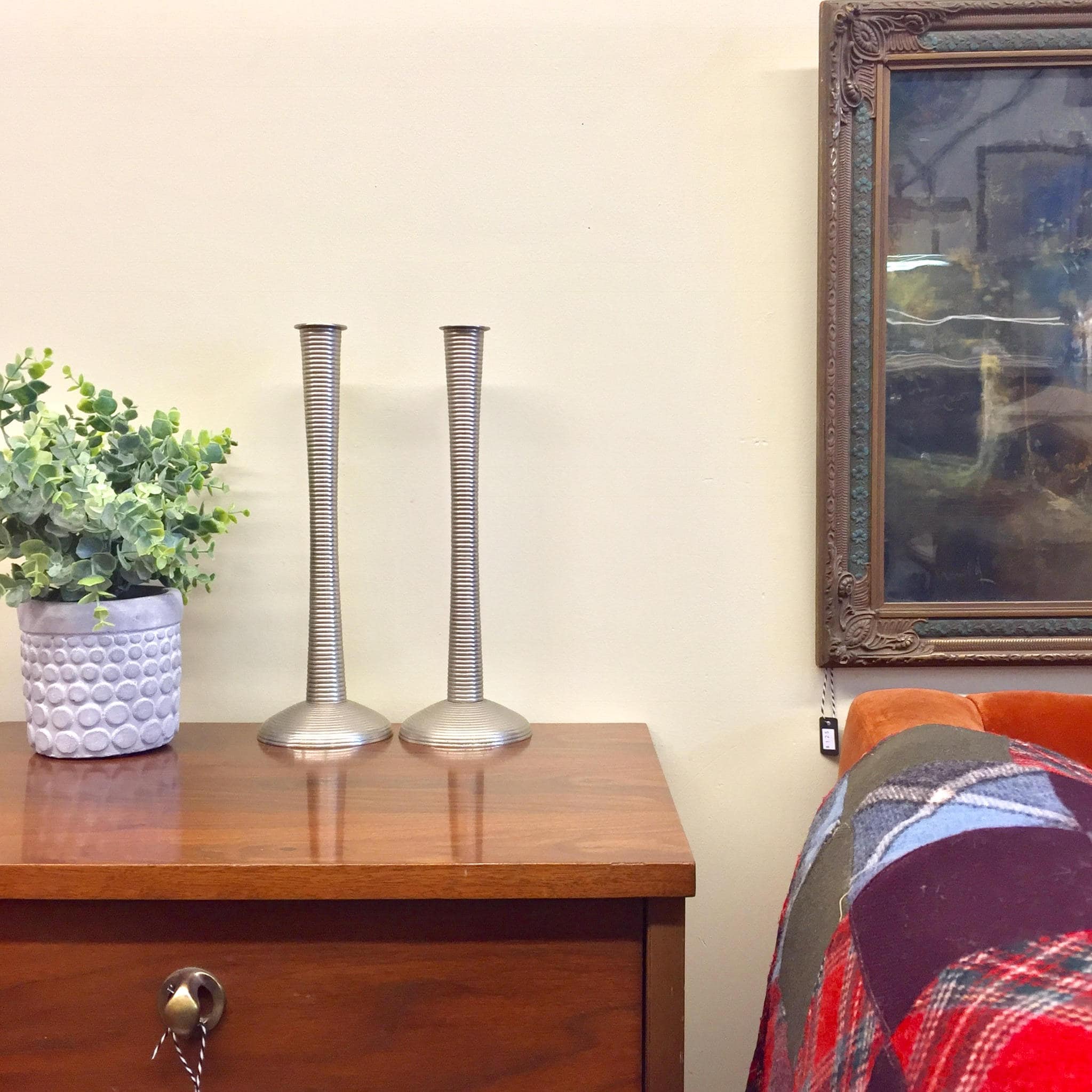 Vintage Candlesticks | Pair of Candlesticks | Candle Holders | Silver Tone Candlesticks | Vintage Home Decor | Vintage Candle Holders