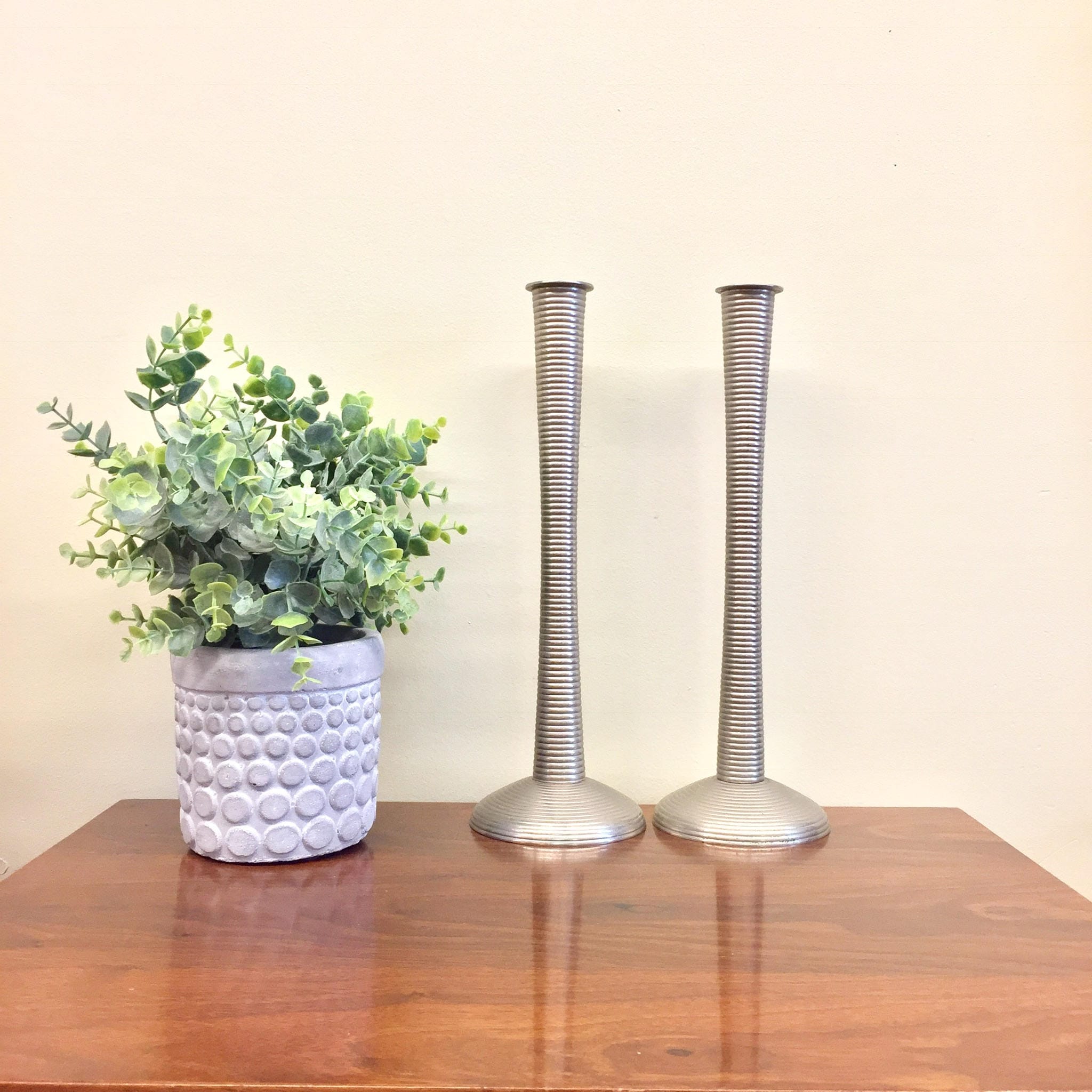 Vintage Candlesticks | Pair of Candlesticks | Candle Holders | Silver Tone Candlesticks | Vintage Home Decor | Vintage Candle Holders
