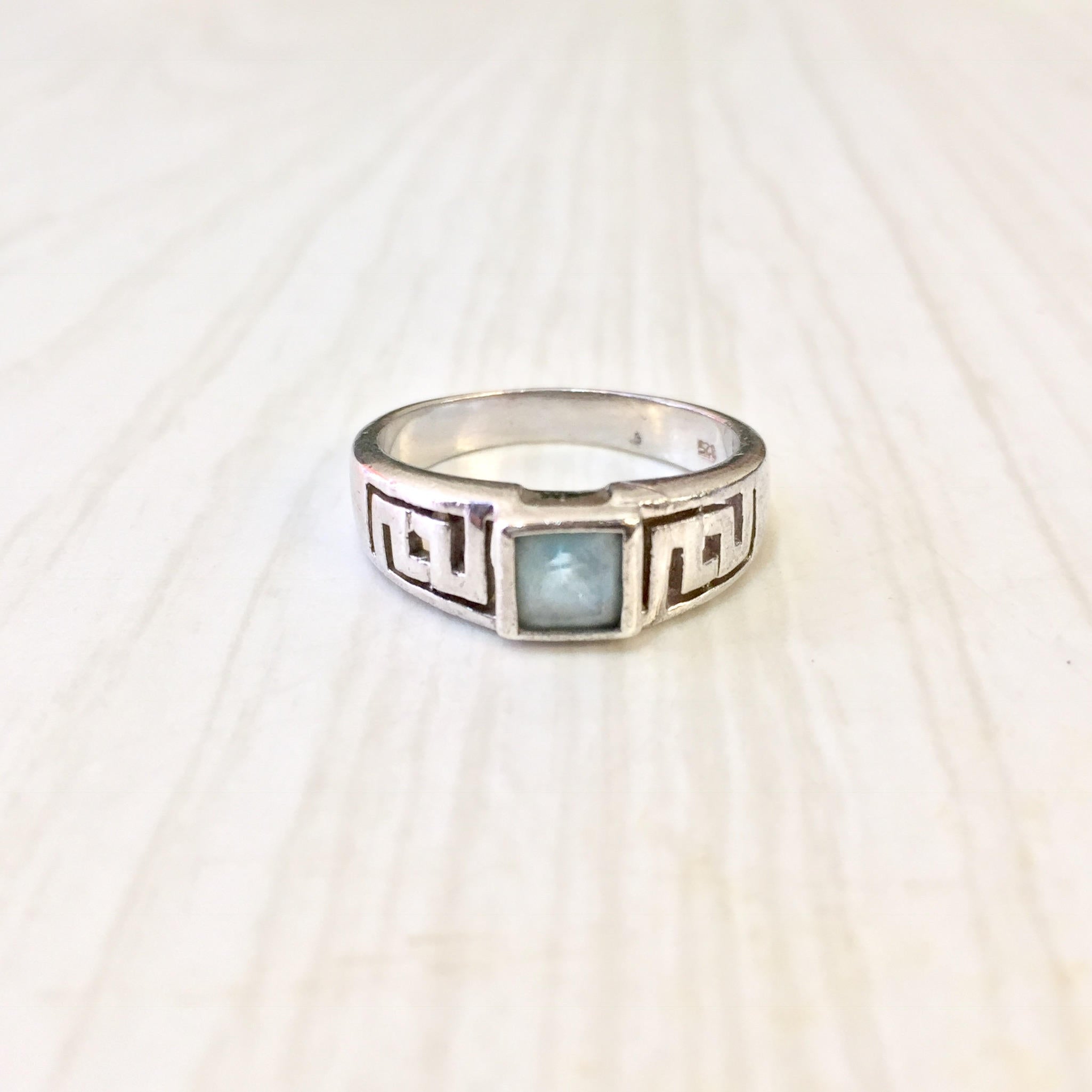 Vintage Silver Ring | Sterling Silver Ring | Blue Topaz Ring | Light Blue Gemstone | Vintage Jewelry | Silver Jewelry | Blue Topaz | Ring