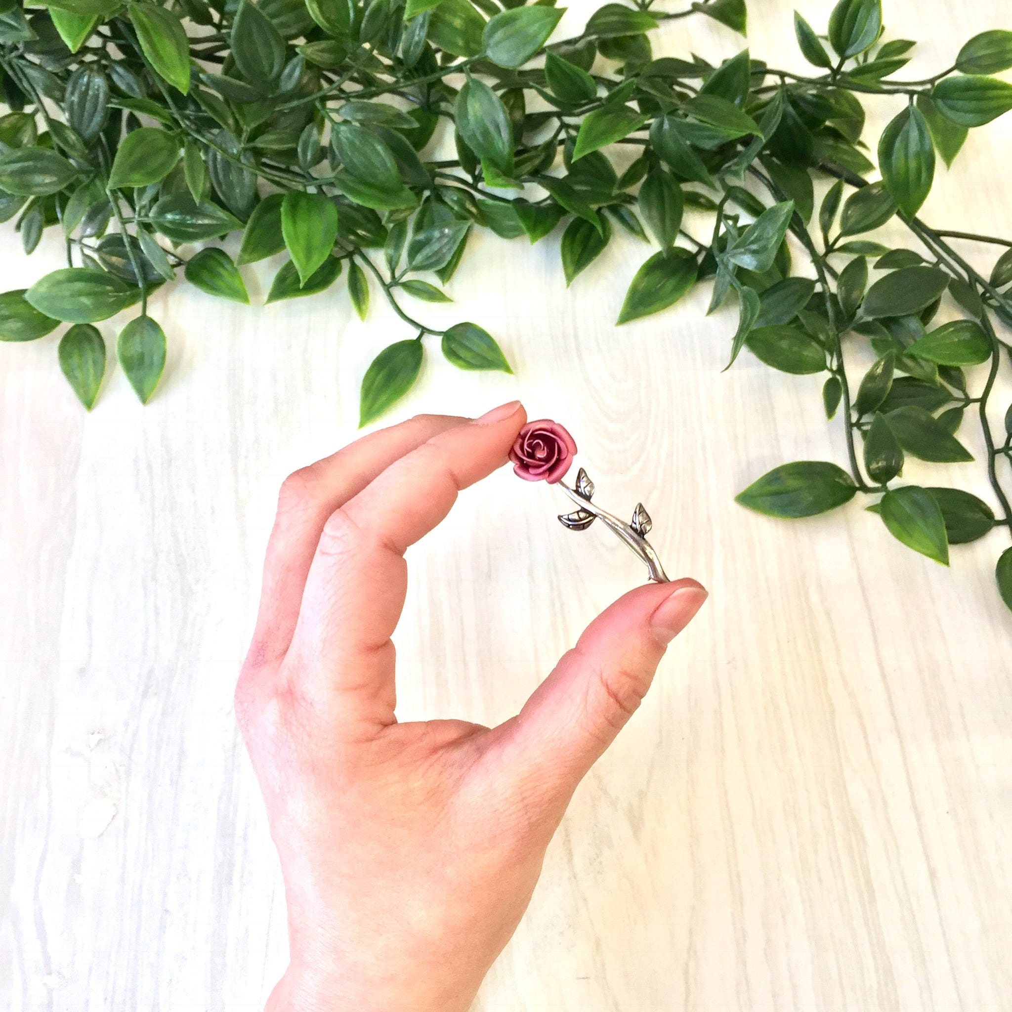 Vintage Silver Brooch | Rose Pin | Vintage Jewelry | Pink Rose | Pink Jewelry | Sterling Silver | Brooch | Pin | Rose Jewelry | Silver Pin