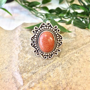 Vintage Silver Ring, Sterling Silver, Vintage Jewelry, Orange Druzy Quartz, Orange, Druzy, Celtic Design, Statement Jewelry, Sparkle, Ring