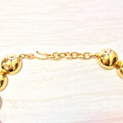 Vintage Gold Necklace, Costume Jewelry, Gold Tone Necklace, Vintage Necklace, Ball Necklace, Statement Jewelry, Yellow Gold, Gift for Mom