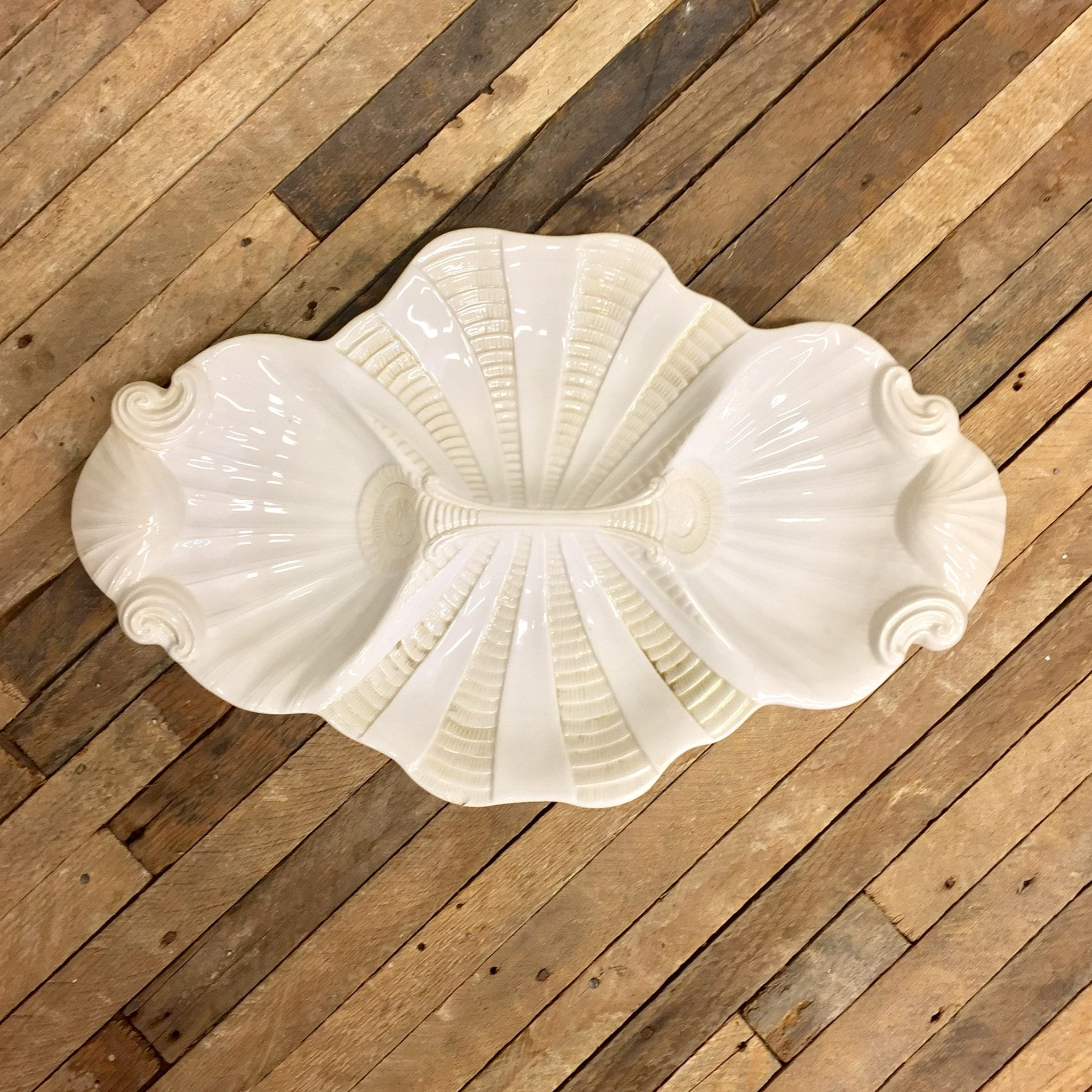 Lenox Butler's Pantry, Serving Platter, Lenox, Shell Server, Vintage Home Decor, Platter, Ceramic, Dinner Party, Gift for Mom, Cream Dish