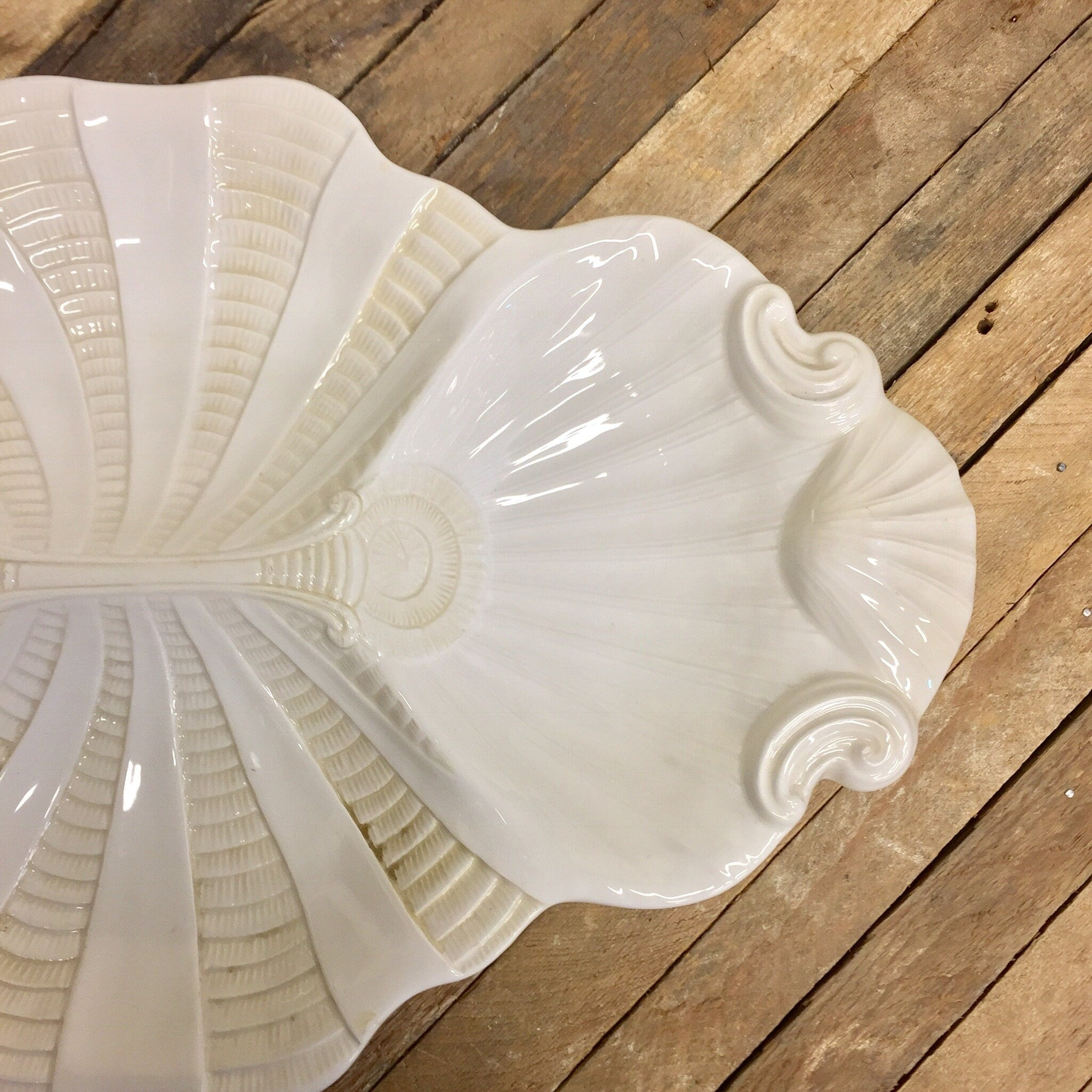 Lenox Butler's Pantry, Serving Platter, Lenox, Shell Server, Vintage Home Decor, Platter, Ceramic, Dinner Party, Gift for Mom, Cream Dish