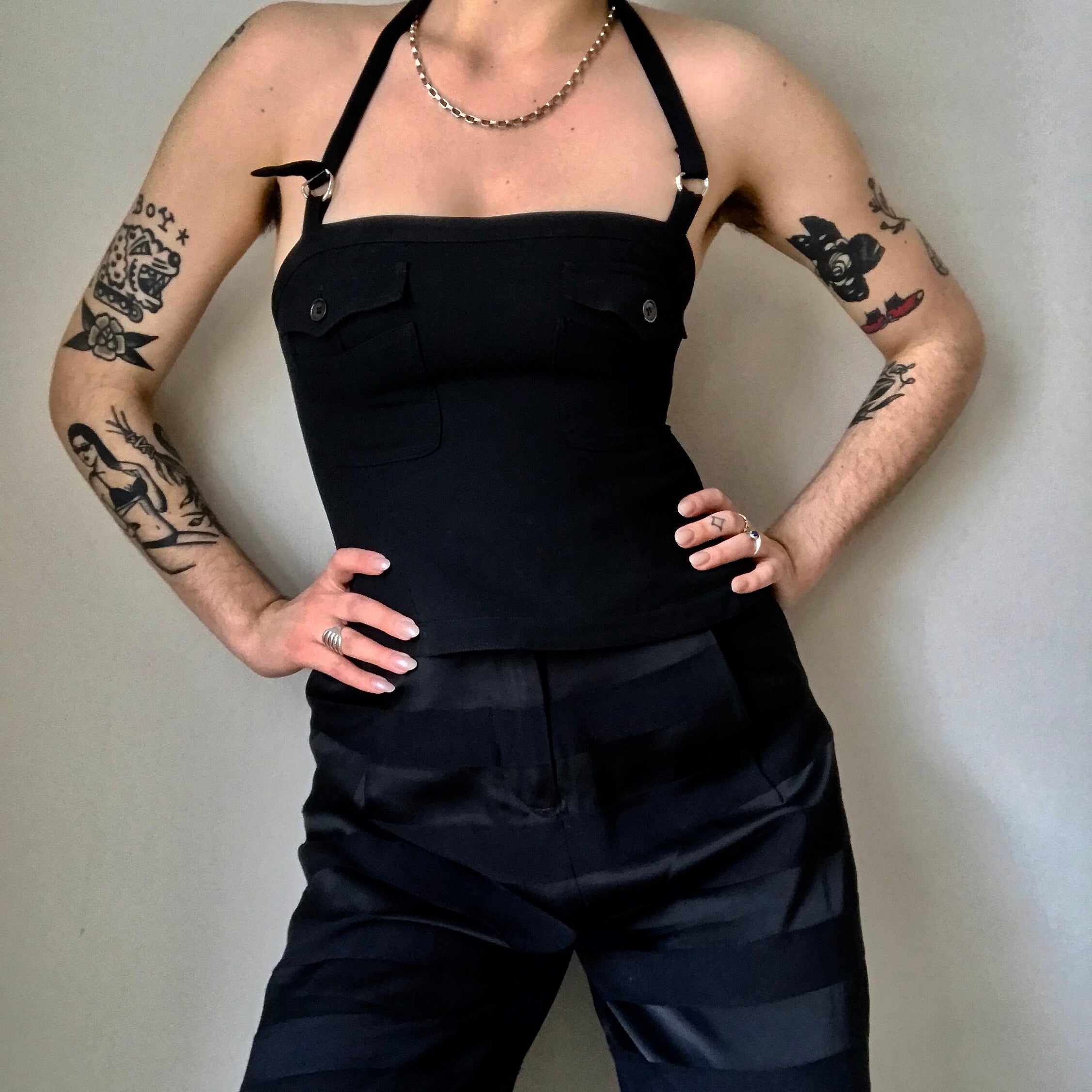 Vintage Moschino Cropped Halter Top