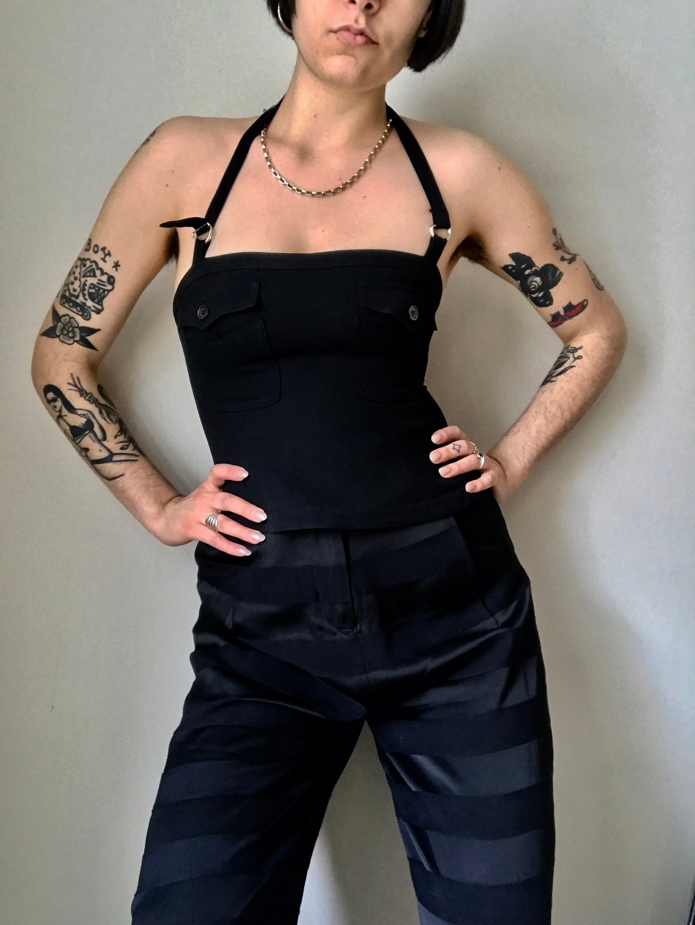 Vintage Moschino Cropped Halter Top