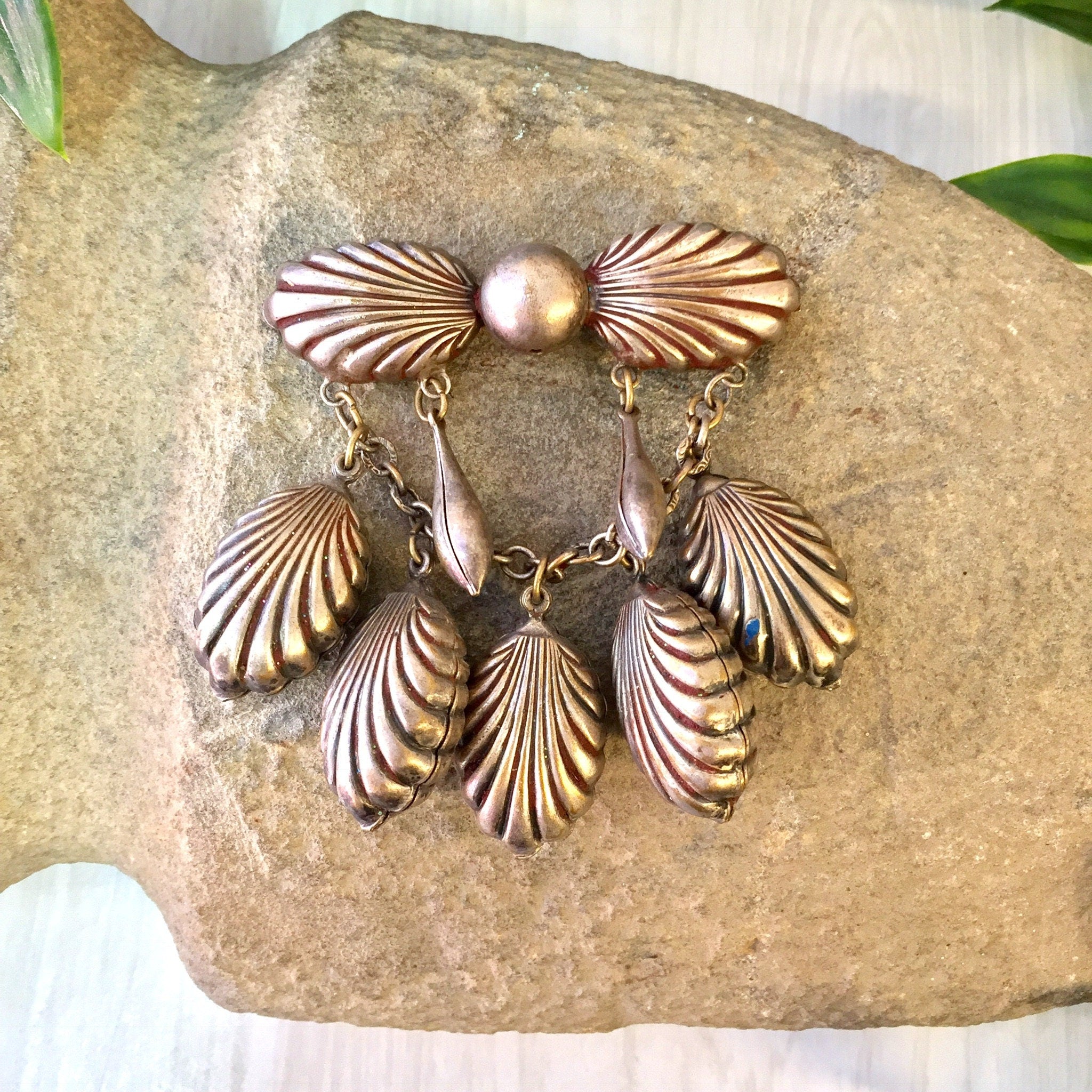 Vintage Brooch, Bow Brooch, Layered Brooch, Silver Tone Pin, Vintage Jewelry, Bow, Dangle Pin, Ornate Brooch, Gift for Mom, Mother's Day