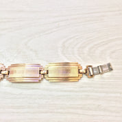 Symmetalic Bracelet, Sterling Silver, 14 Karat Gold, Symmetalic Jewelry, Link Bracelet, 14K Gold, Gold Bracelet, Art Deco Jewelry, Retro