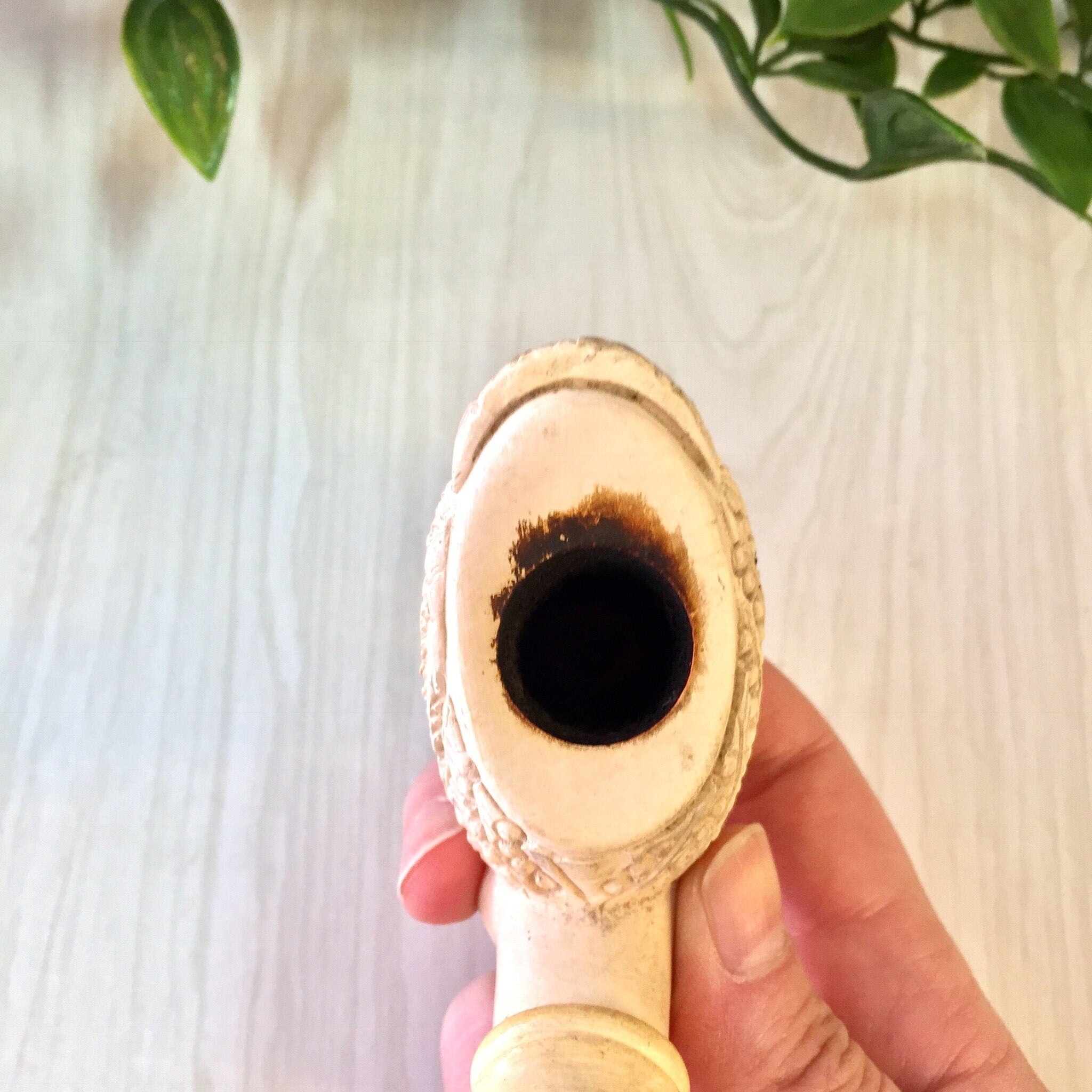 Meerschaum Pipe, Sultan, Smoking Pipe, Tobacco Pipe, White Meerschaum, Hand Carved, Carved Pipe, Man's Face, Bearded Man, Smoker, Pipes