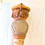 Anri Bottle Stop, Cork Bottle Stop, Hand Carved Wood, Wooden Bottle Stop, Anri Mechanical Stopper, Vintage Home Decor, Wine Stopper, Cork